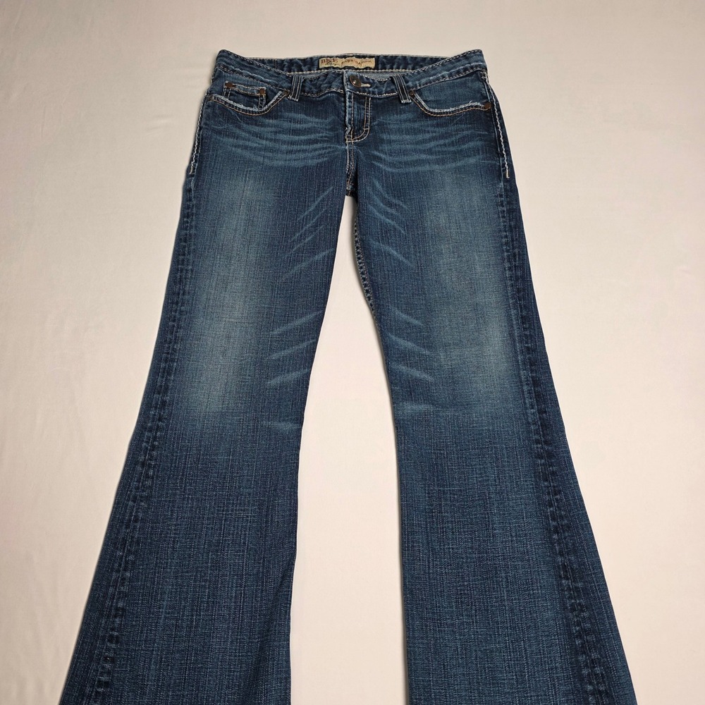 BKE Sabrina Bootcut Jeans Womens 30" Blue Medium Wash Stretch Low Rise Denim - Picture 1 of 13